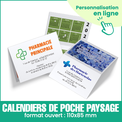 Petit calendrier de poche paysage - 110x85mm