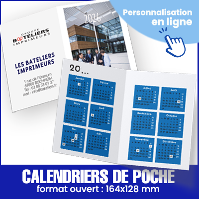 Grand calendrier de poche - 164x128mm